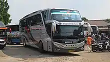 Image 18An Indonesian intercity bus, Rosalia Indah Scania K360IB bus travelling across Java, connecting Surabaya, Solo and Jakarta. (from Intercity bus service)