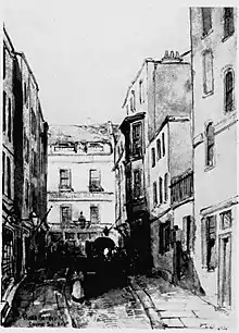 Rose Street as seen in an original sketch of 1851