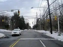 Rosedale as seen from southbound Carter Road (CR 569)