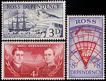 Image 8Ross Dependency 1957 issue (3 of 4 stamps)