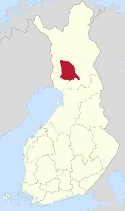 Location of Rovaniemi in Finland