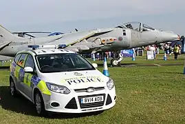 A Ford Focus Mk III of the Royal Air Force Police.