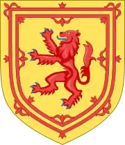 Royal coat of arms of Scotland with a double-tressure flory-counter-flory