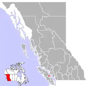 Location of Royston, British Columbia