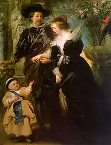 Rubens with Helena Fourment and their son Peter Paul, 1639, now in the Metropolitan Museum of Art