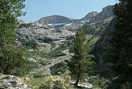 Ruby Dome, looking up the south fork of Seitz Canyon