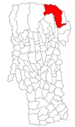 Location in Argeș County