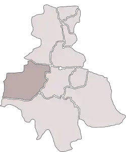 Location of Bielszowice within Ruda Śląska