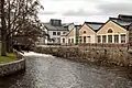 Rudbeck High School (Rudbecksgymnasiet) in Tidaholm, along the Tidan River.