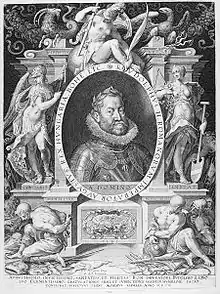 Engraving of Rudolf II by Aegidius Sadeler II (1603).