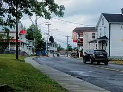 Principale street (Routes 218 and 269) in Saint-Gilles.