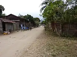 central road in Antanandava, a village of this municipality