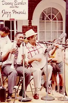 Ruffins (left) with the late Danny Barker at French Quarter Festival, circa 1990