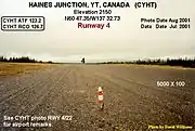 Haines Junction airport runway