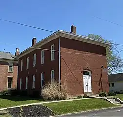 Masonic & Town Hall building - Built in 1875 this building serves as both the village Town Hall and the Masonic Hall for Rushville Lodge 211