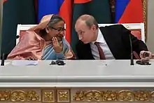 Image 1Sheikh Hasina and Vladimir Putin, 2013 (from History of Bangladesh)