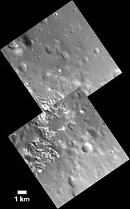 Hollows associated with the dark spot in north-central Rustaveli