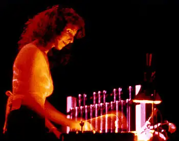 Underwood playing at a Frank Zappa concert, c. 1975