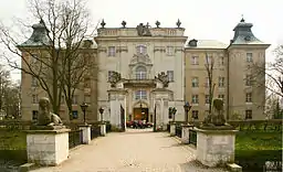 Castle in Rydzyna was rebuilt in 1700 by Pompeo Ferrari on his order.