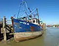 Fishing boat with the RX designation signifying Rye Harbour.