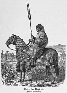 Image 11Baguirmi knight in full padded armour suit, Early 19th Century.  (from History of Africa)