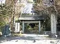 In front of Ryutan-ji Temple, which is the entrance to the mountain trail to the castle