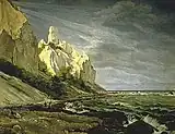 Part of Møns Klint with the Sommerspiret by Frederik Hansen Sødring (1830)