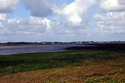 Søndervig seen from Ringkøbing Fjord