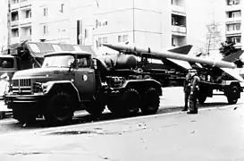 S-75 Dvina missile on a ZIL-131 truck of the East German Army