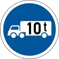 Goods vehicles exceeding 10 tonnes GVM only