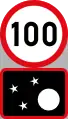 Speed limit of 100 km/h during the night