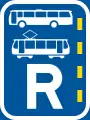 Reserved lane for buses and trams