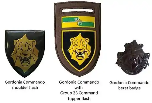 SADF era Gordonia Commando insignia