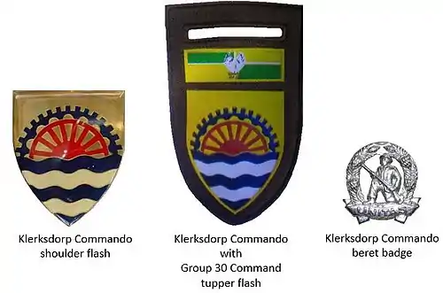 SADF era Klerksdorp Commando insignia