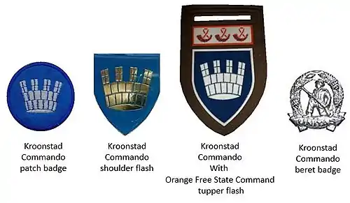 SADF era Kroonstad Commando insignia