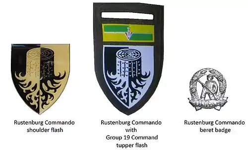 SADF era Rustenburg Commando insignia