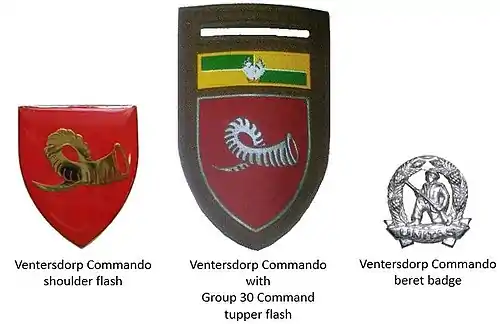 SADF era Ventersdorp Commando insignia