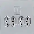 SANS 164-2 (IEC 60906-1) quadruple socket