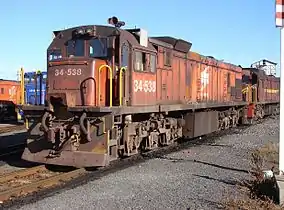 No. 34-538 in Spoornet orange livery at Bellville, 26 April 2009