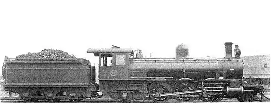 Ex CGR 6th Class no. 901, SAR Class 6Y no. 711, at Touws River, c. 1930