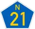 National route N21 shield