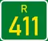 Regional route R411 shield