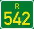 Regional route R542 shield