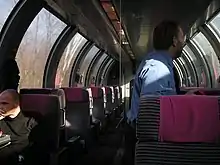 Interior of an SBB-CFF-FFS panorama car.