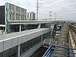 External view of the LRT-MRT linkway entering the MRT station.