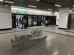 Benches at the station which are designed by student Mohd Saiful Anuar Zamri from Politeknik Sultan Ahmad Shah