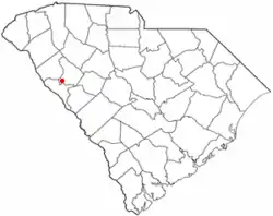 Location of Bradley, South Carolina