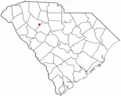 Location of Joanna, South Carolina