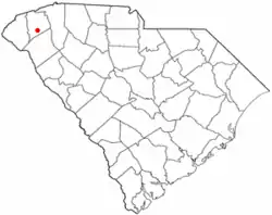 Location of Liberty, South Carolina