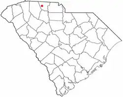 Location of Thicketty, South Carolina